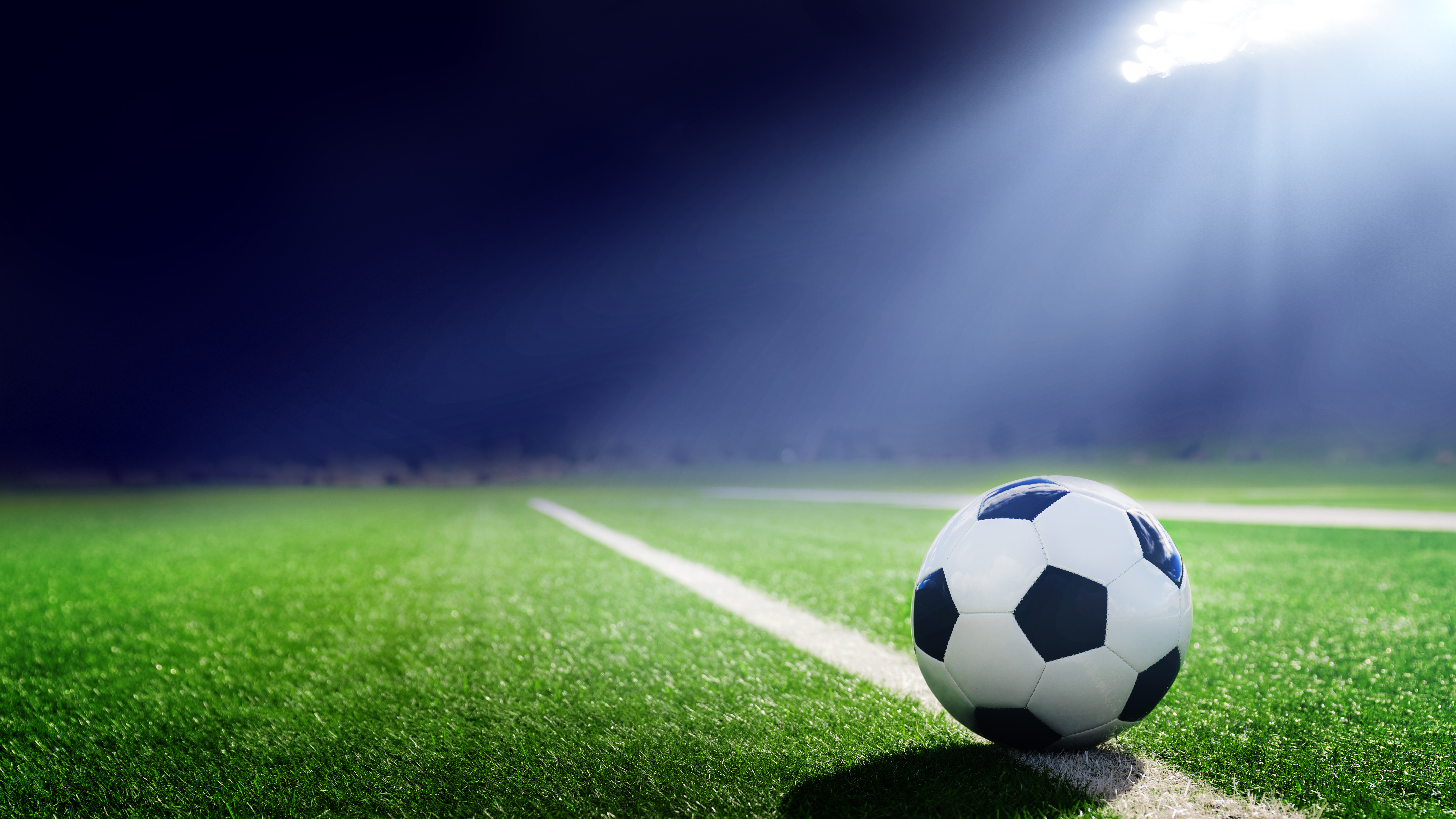 Soccer field under lights